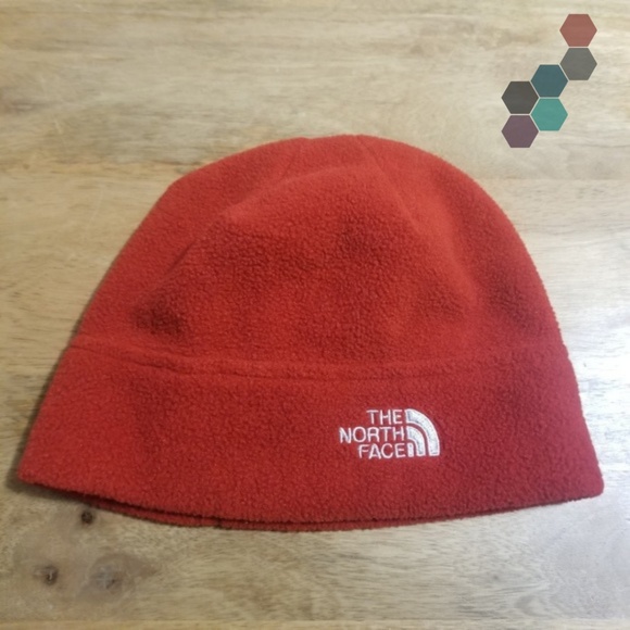 north face red beanie hat